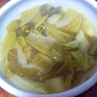 ロメインレタス胡瓜オータムポエムの和風スープ